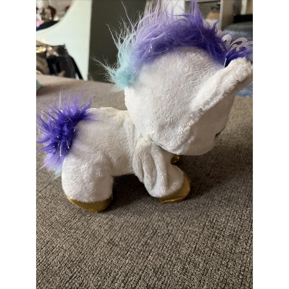 Present Pets Light Up Horn UNICORN Interactive Plush Tested Works